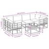 vidaXL Градински Софа Комплект 7 pcs Черно Алуминий