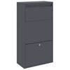 vidaXL Пощенска кутия за пратки Антрацит 44 x 22 x 82 см Стомана