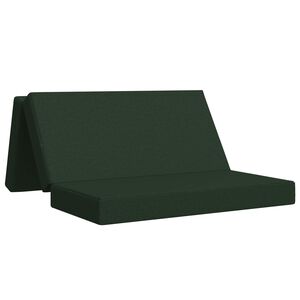 vidaXL Сгъваем диван легло 140 x 67 x 45 см Тъмнозелено