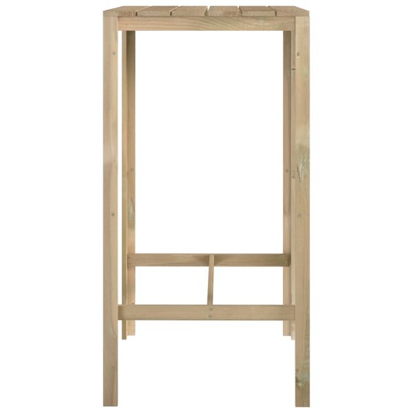 vidaXL Бар маса, 60x60x110 см, импрегнирана борова дървесина