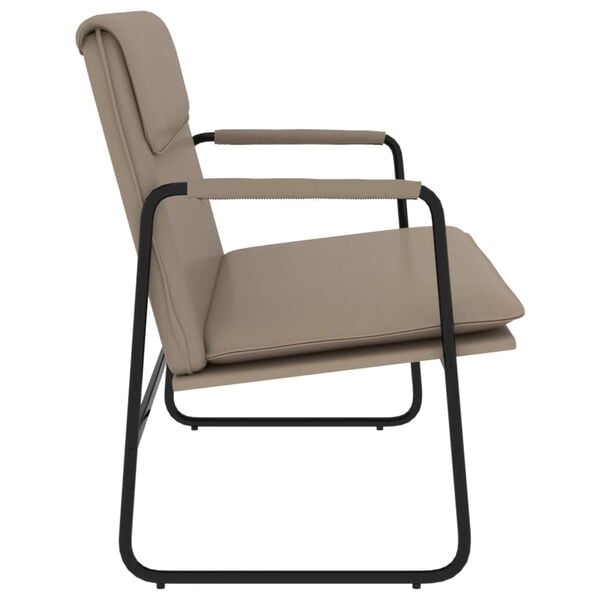 vidaXL Пейка, капучино, 100x64x80 см, изкуствена кожа