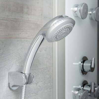 SCHÜTTE Стъклен душ панел с термостатичен смесител LANZAROTE, бял