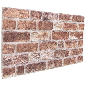 vidaXL Стенни панели 10 бр. 100 x 50 cm Кафяво EPS пяна