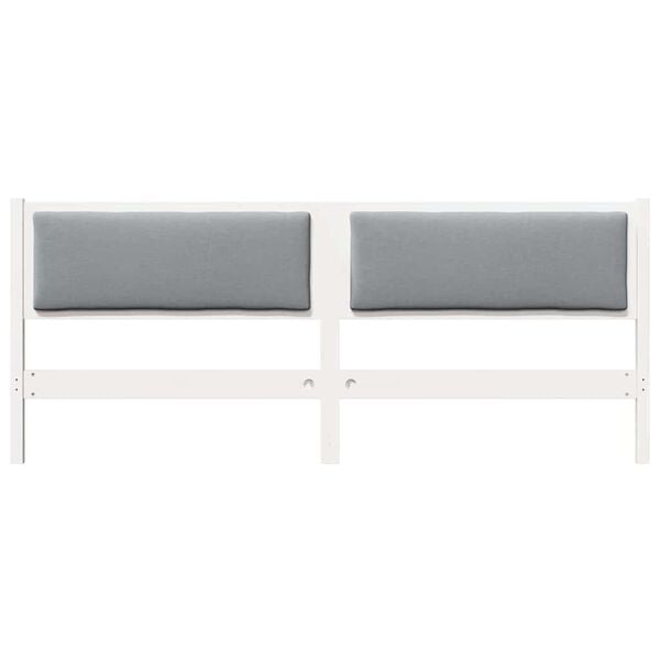 vidaXL Облегалка за глава Друг Бяло 200 cm Борово дърво масив