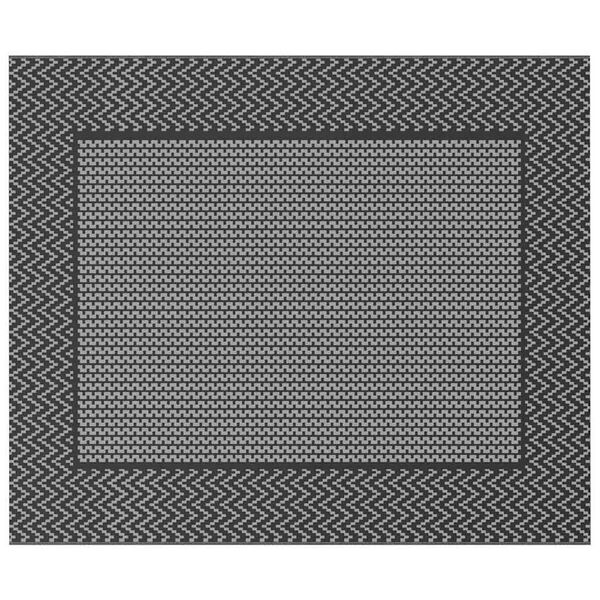 vidaXL Външен килим ARAKIL Черно и сиво 250 x 300 cm ПП