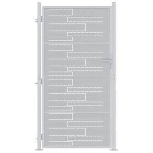 vidaXL Градинска врата Сребрист 96 x 180 см Неръждаема стомана