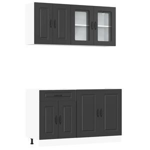 vidaXL Комплект кухненски шкафове от 4 части Kalmar, инженерно дърво