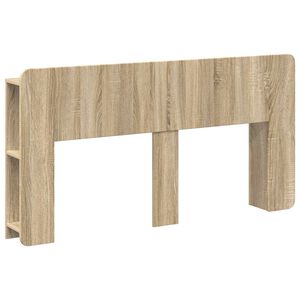 vidaXL Табла за легло със съхранение Дъб сонома Инженерна дървесина