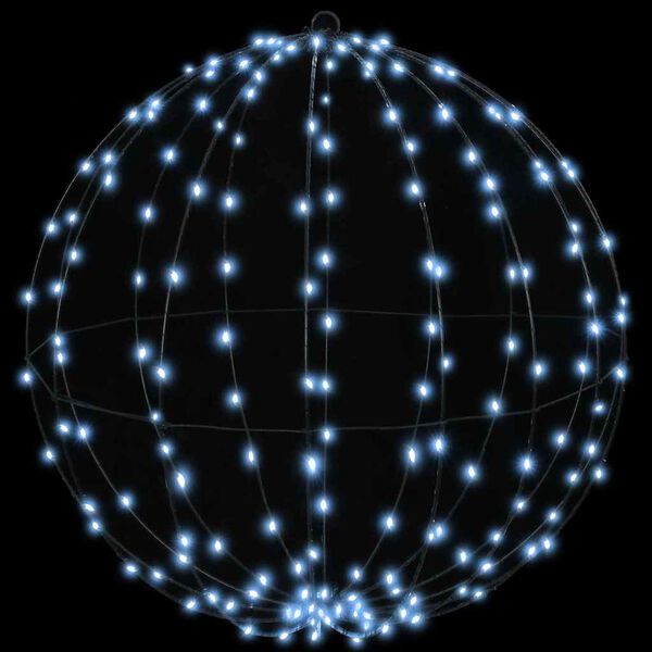 vidaXL Топка с 384 LED светодиода 2 pcs Студено бяло 60 cm Метал