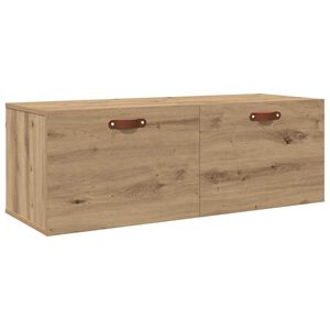 vidaXL Стенно шкафче 100 x 36,5 x 35 cm Инженерна дървесина Дъб