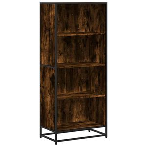 vidaXL Библиотека, опушен дъб, 60x35x139 см, инженерно дърво