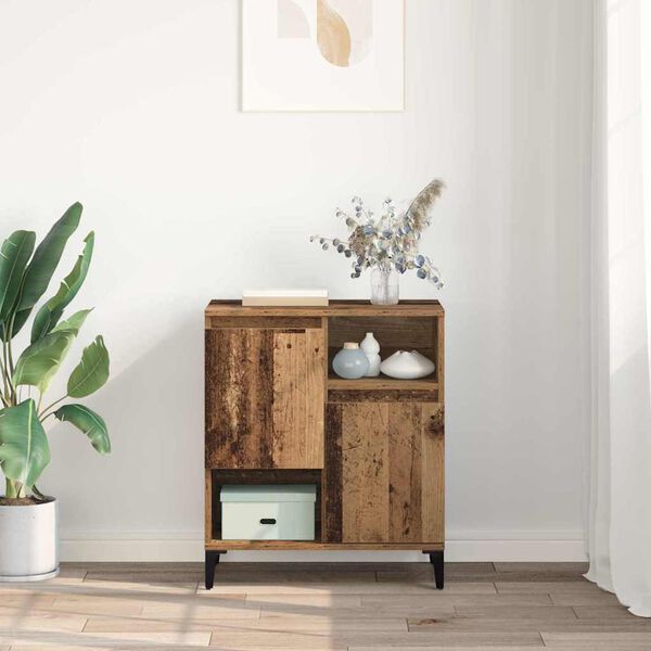 vidaXL Служебен шкаф Старо дърво 60 x 35 x 70 cm Инженерно дърво