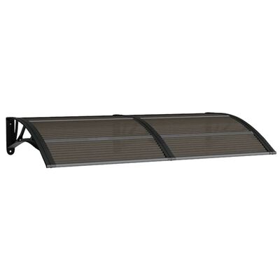 vidaXL Навес за врата, черен, 150x75 см, поликарбонат