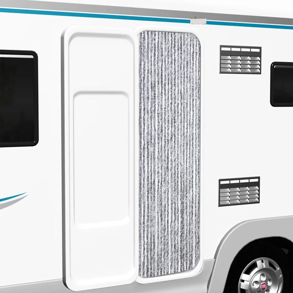 vidaXL Завеса против насекоми, сребриста, 56x200 см, шенил