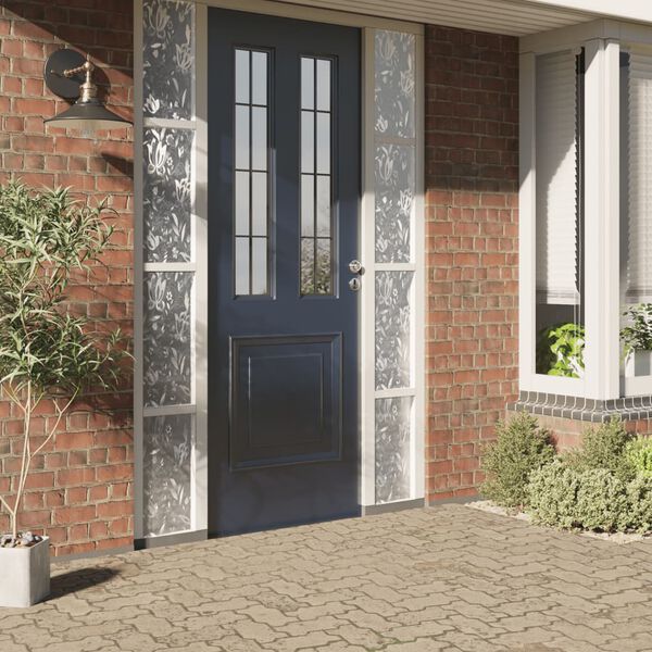 vidaXL Фолио за прозорци матирано модел на цвете 60x500 см PVC