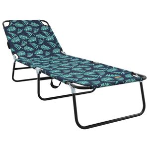vidaXL Сгъваем шезлонг Многоцветен 188 x 57 x 86,5 см Полиестер