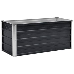 vidaXL Градинска висока леха антрацит 100x40x45 см поцинкована стомана