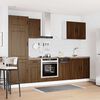 vidaXL Комплект кухненски шкафове, 7 части, "Kalmar", кафяв дъб, инженерна дървесина