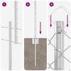 vidaXL Ограда с пост Сребрист 1,6 x 10 m Стомана