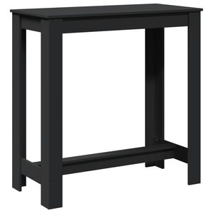 vidaXL Бар маса, черна, 102x50x103,5 см, инженерно дърво