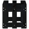 vidaXL Градинска кашпа с дизайн на ограда черна 60x30x30 см бор масив
