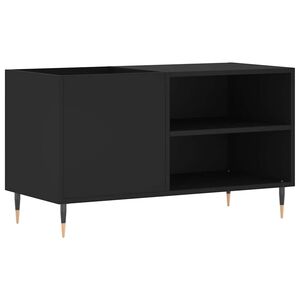 vidaXL Шкаф за грамофонни плочи черен 85x38x48 см инженерно дърво