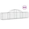 vidaXL Габионни кошници арка 25 бр 200x30x40/60 см поцинковано желязо