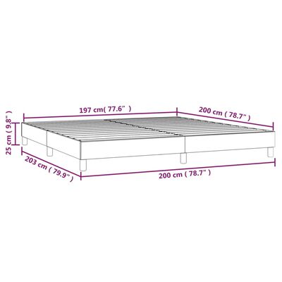 vidaXL Боксспринг рамка за легло светлосиво 200x200 см плат