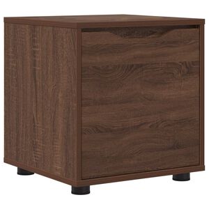 vidaXL Шкаф за баня 40,5 x 40 x 44 см Инженерна дървесина Кафяв дъб
