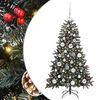 vidaXL С изкуствено коледно дърво с 150 LED светодиода Зелен 120 cm