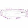 vidaXL Легло с пружинирана основа Тъмен сив и бял 200 x 200 cm