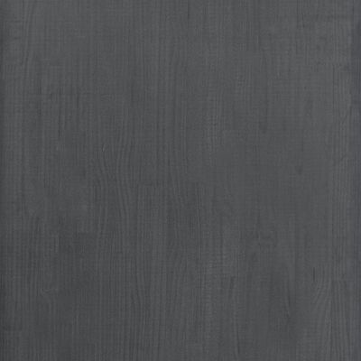 vidaXL Етажерка, сива, 60x30x210 см, борово дърво масив