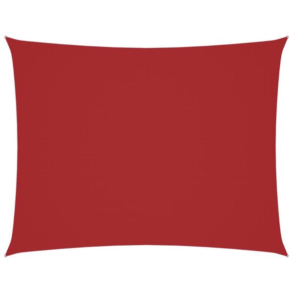 vidaXL Платно-сенник, Оксфорд текстил, правоъгълно, 4x6 м, червено