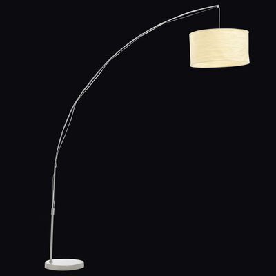 Елегантна лампа на стойка от ръчно изработена хартия, цвят крем