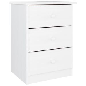 vidaXL Нощно шкафче бяло ALTA 41x35x55,5 см бор масив