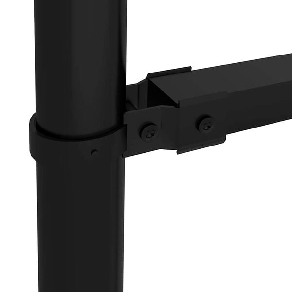 vidaXL Градинска ограда с връх тип копие, стомана, 170x125 см, черна