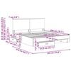 vidaXL Рамка за легло Циментено сиво 200 x 200 cm Инженерно дърво