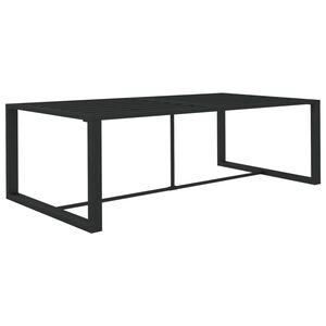vidaXL Градинска трапезна маса, антрацит, 120x60x66 cм, алуминий