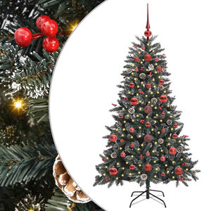 vidaXL С изкуствено коледно дърво с 150 LED светодиода Зелен 120 cm