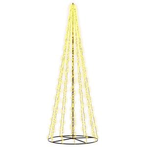 vidaXL LED Коледна Елха 385 см 2460 LED светодиода Топло бяло Стомана