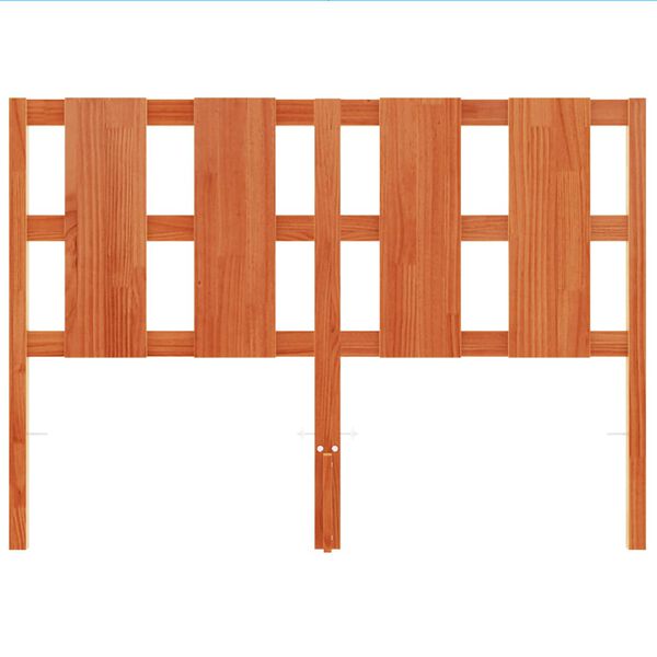 vidaXL Горна табла за легло, восъчнокафява, 135 см, масивно дърво бор