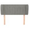 vidaXL Горна табла за легло с уши, светлосива,93x23x78/88 см, кадифе