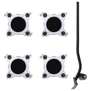 vidaXL Мебелни колелца 4 бр. с повдигач 15,5x15,5x5,5 см, стомана 1000 кг