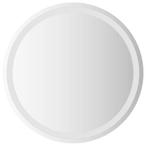 vidaXL LED огледало за баня Прозрачен &Oslash; 60 cm закалено стъкло