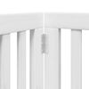 vidaXL Сгъваема преграда за кучета с врата 15 панела бял 750 см топола