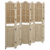 vidaXL Параван за стая, 6 панела, кафяв, 214x165 см, плат