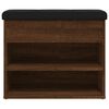 vidaXL Пейка за обувки, кафяв дъб, 62x32x50 см, инженерно дърво
