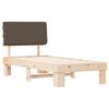 vidaXL Леглова рамка с тапицирана гръбна част Таупе 90 x 190 cm