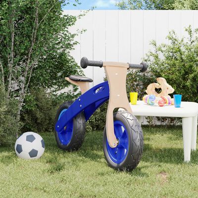 vidaXL Детско колело за баланс с пневматични гуми, синьо