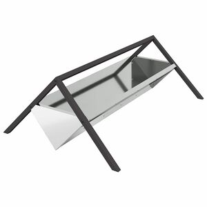 vidaXL Тръба за хранене на добитък Сребрист 111 x 76 x 38 см